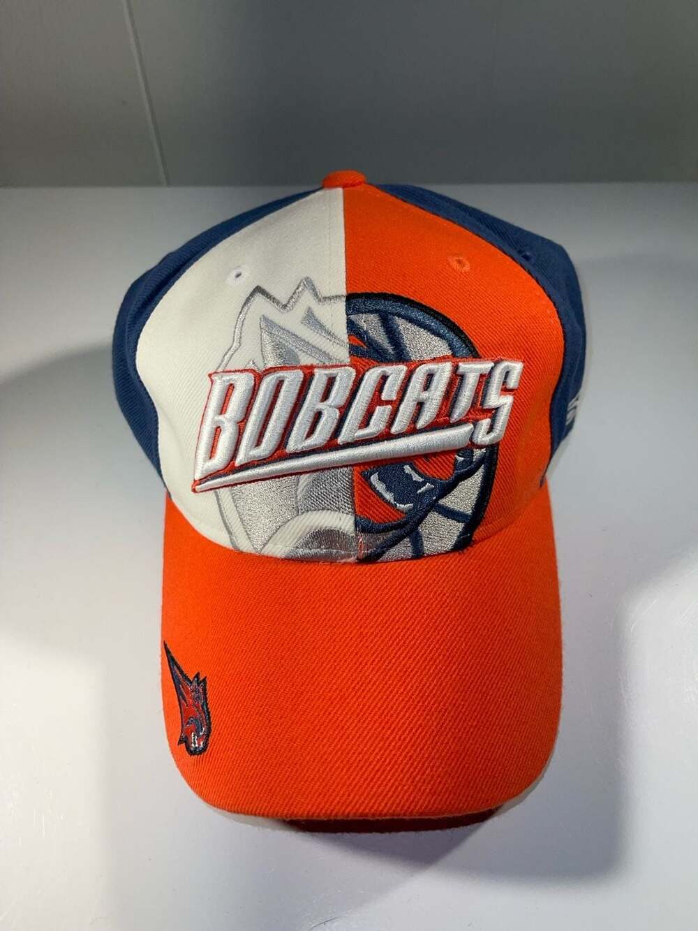Vintage Reebok Charlotte Bobcats NBA Orange Blue White Strapback Hat